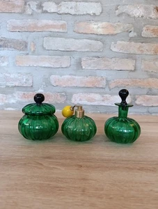 Set Da Bagno In Vetro Anni 60 Bottigliette Spruzzatore Da Toilette - Imagen 1 de 24