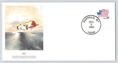 SBC Biplane FDC Cachet Fellows Ferguson Art Fleetwood c1993 Buffalo, New York - Image 1 of 4