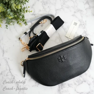 Riñonera Tory Burch Thea de cuero granulado negro 165917 nueva con etiquetas Foto 1 de 4