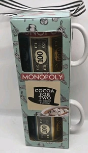 Monopoly 2 Mug Set With Cocoa For Two 2 Oz. - Picture 1 of 5