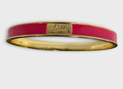 Lilly Pulitzer Bangle Bracelet Womens Pink Jewelry Preppy Signed Engraved NEW - Image 1 of 4