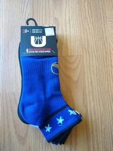 NBA 3 Kids Quarter Socks 9-11 4-9.5 Golden State Warriors SF Basketball Boy NEW - Picture 1 of 5