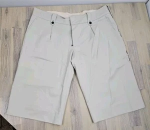 Alexander McQueen flache Herrenshorts vorne weiß schwarz/grau Nadelstreifen 54 US 38 neu mit Etikett - Bild 1 von 13
