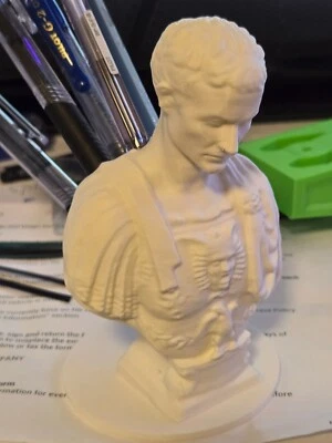 Julius Caesar Ides of March Pen Pencil Holder Sculpture Desktop Organizer - Image 1 of 4