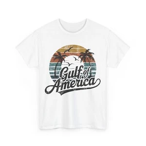 Retro Gulf Of USA America 2025 American Flag Gulf Mexico T-Shirt - Picture 1 of 9