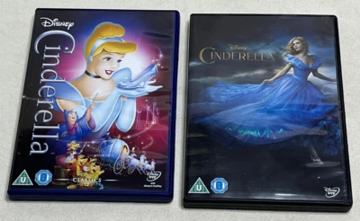 CINDERELLA : Animation & Live Action 2 Film Collection - Disney DVD Set In Vgc - Image 1 of 2