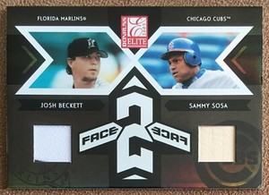 Sammy Sosa Josh Beckett 2005 Donruss Elite Face 2 Face Jersey Bat #5 /250 Relics