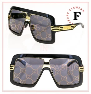 GUCCI EPILOGUE 0900 Black GG Mirror Print 001 Chunky Sunglasses GG0900S Unisex - Picture 1 of 11