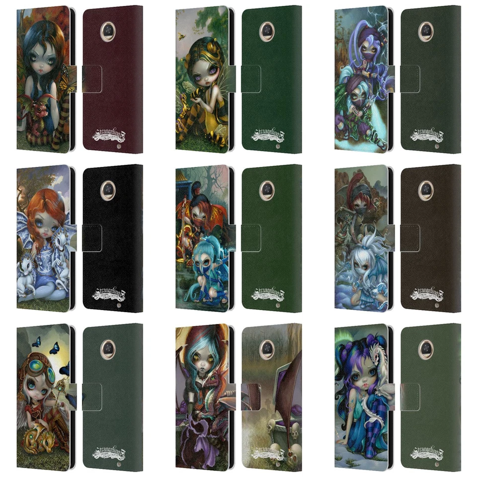 OFFICIAL STRANGELING DRAGON LEATHER BOOK WALLET CASE COVER FOR MOTOROLA PHONES - Image 1 of 4