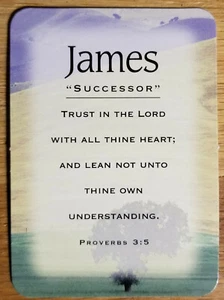 James 'Sucessor" Keepsake Name Card - Confirmation Birthday - Bild 1 von 1