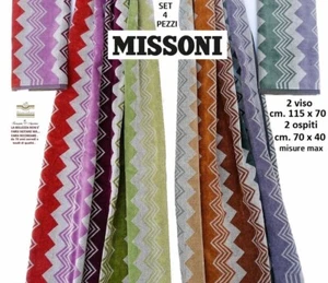MISSONI  SET spugne 4 pezzi , 2 viso cm. 115 x 70 + 2 ospiti cm. 70 x 40 - Imagen 1 de 11