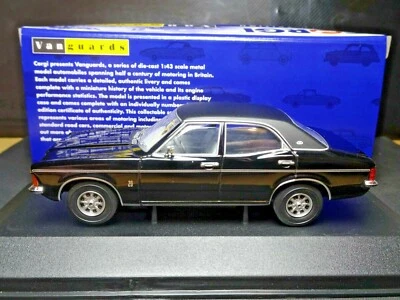 MEGA RARE 1/43 CORGI VANGUARDS FORD CORTINA MK3  2000E BLACK MIB - Image 1 of 4