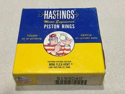 Anillos de pistón Hastings +.040 Harley Davidson principios de 1200cc 1953-64 FL fabricante original 22360-53 Foto 1 de 4
