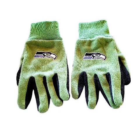 Mens NFL Seattle Seahawks Team Grippy Palms Length 7"Stretch Gloves Cover