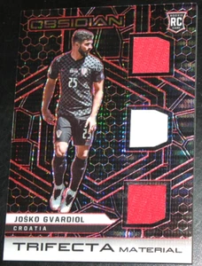2021-22 Obsidian Josko Gvardiol Trifecta Material Electric Etch Red Pulsar # /44 - Picture 1 of 2