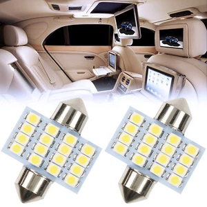 2_Stk LED Innenraumbeleuchtung 16SMD KFZ AUTO Kennzeichenlicht Weiß 31mm Sofitte - Bild 1 von 7