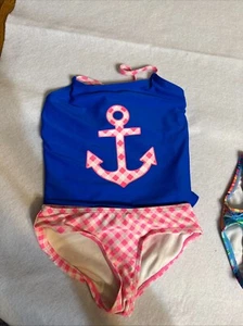 OP Girl's Sailor themed  2 Piece Tankini Swimsuit Bikini sz XS 4 - 5 - Picture 1 of 10