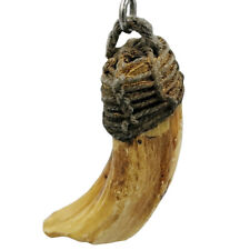 Wild Tooth Fang Boar Necklace Rope Amulet Buddha Pendant Powerful Protective