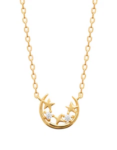 Collier en Plaqué Or 18 carats  - Pendentif Constellation Etoiles Zirconium - Imagen 1 de 4