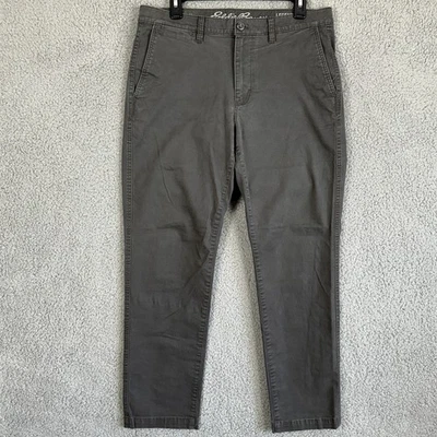 Eddie Bauer Flex Pants Khaki Mens 33X30 Gray Slim Fit Washed Jean Cut Pockets - Image 1 of 4