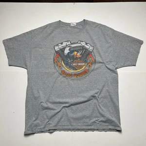 Y2K Harley-Davidson Looney Tunes Graphic T-Shirt Gray Wolverine Michigan XXL - Picture 1 of 6