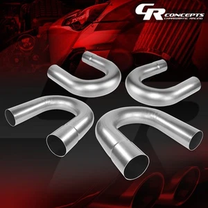 4Pc Mild Steel 180 Degree 2-1/2" Piping DIY Custom Exhaust Tubing U-Bend Pipes - Picture 1 of 6