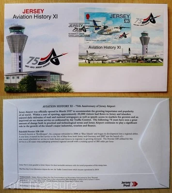 Jersey Stamps: "Aviation History XI" £3 M/S First Day Cover 2012 - Image 1 of 3