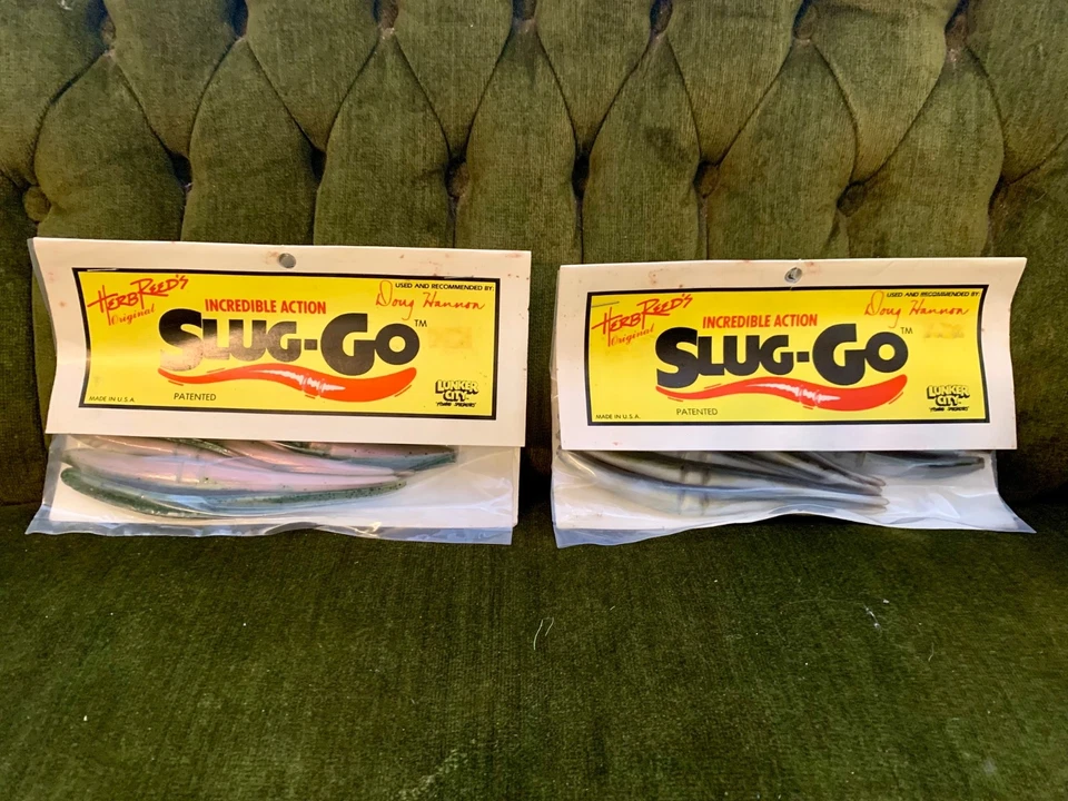 LOTE DE 2* De colección Lunker City HERB REED'S SLUG-GO 6" (10PK) #38 y #6 Foto 1 de 4