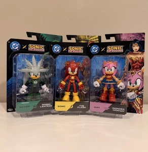 DC X SONIC THE HEDGEHOG As The Flash Amy As Wonder Woman Plateado como Linterna Verde - Imagen 1 de 2