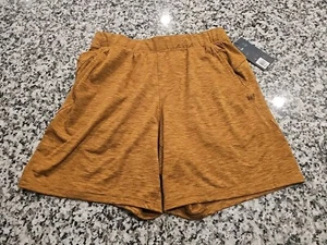 Size Sm. Men's Vrst R & R Jersey Shorts Brown Pockets Drawstring Elastic Waist - Picture 1 of 3