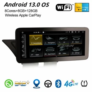 12,3" 8-Core 128GB Android 13 DAB+ CarPlay Autoradio Wifi Navi Per Audi A4/A5/B8 - Foto 1 di 23