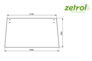 Scheibe Heckscheibe für Case 433 533 633 733 833 Kabine C82, STANDARD. DE LUXE - Zdjęcie 1 z 1