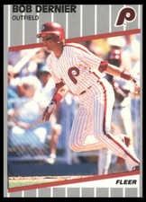 1989 Fleer #565 Bob Dernier Philadelphia Phillies Baseball Card