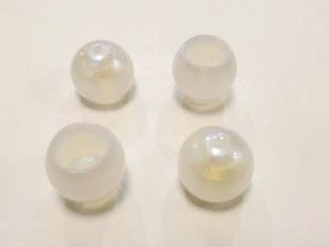 4x - Lego minifigura blanca satinada, casco casco pecera redonda - Imagen 1 de 1