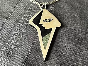 Ciondolo vintage STELLA POPOLOWSKI in argento sterling con catena - Foto 1 di 7