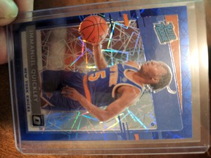 IMMANUEL QUICKLEY BLUE VELOCITY PRIZM RATED ROOKIE 2021 OPTIC NEW YORK KNICKS