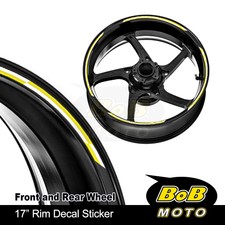 RED White CHECK01 17 inch Decals Stripes Tape Wheel Rim Stickers For Triumph