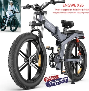 ENGWE X26 Fat Tire Electric Bike, 1200W(Peak) Motor Ebike for Adults,31MPH 26''