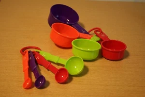 Farberware Multicolor Plastic Measuring Cups & Spoons - Picture 1 of 7