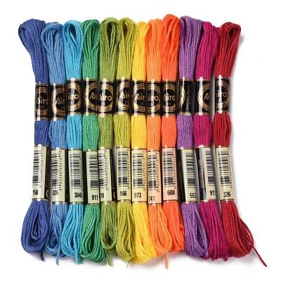 1 Set 0.5mm 6-Ply Polyester Embroidery Floss Cross Stitch Threads about 8m/Skein - Image 1 of 4