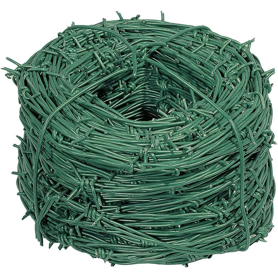 FILO SPINATO ZINCATO PLASTIFICATO VERDE RECINZIONE RETE METALLICA 100m VERDELOOK - Immagine 1 di 1