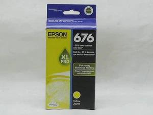 Genuine Epson 676 XL Pro Yellow Ink Cartridge New Unopened Fits Workforce Pro - Picture 1 of 2