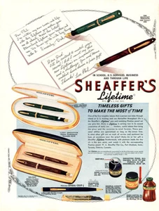 1941 Sheaffers Lifetime: Written My Own Career and Life Vintage Print Ad - Picture 1 of 1