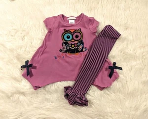 Bonnie Baby Baby Outfit 18 months Owl Applique  - Picture 1 of 6
