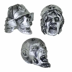 Pewter Lanyard Beads for Paracord, Leather, & Cords ~ Samurai, Nurse, & Zombie - Picture 1 of 11