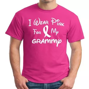T-Shirt I Wear Pink For My Grammy Breast Cancer Awareness Walk Strong Cure - Bild 1 von 4