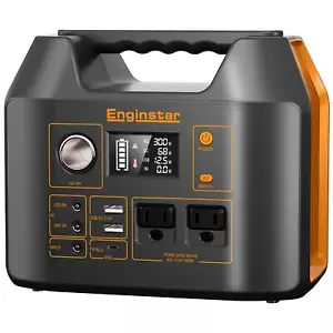 Centrale Elettrica Portatile EnginStar 300W Generatore Solare 110V 296Wh Power Bank - Foto 1 di 9