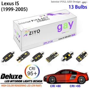 13pcs LED Interior Light Upgrade for Lexus IS 1999-2005 White Light Bulbs Kit - Picture 1 of 8