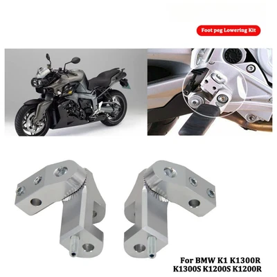For BMW K1 K1300R K1300S K1200S K1200R K1200R Sport Foot peg Lowering Kit - Image 1 of 4