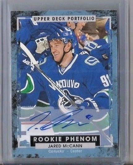 15-16 UPPER DECK PORTFOLIO JARED MCCANN ROOKIE PHENOM AUTO CANUCKS - Image 1 of 1